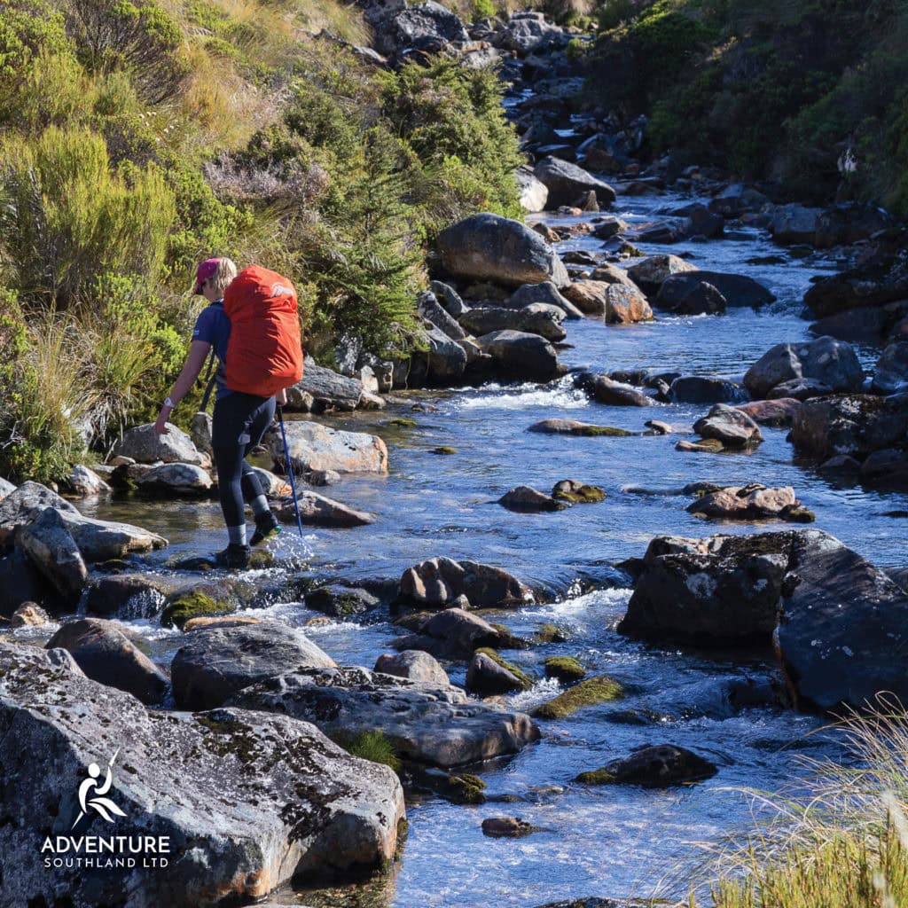 river crossing course, adventure southland, river crossing, tramping, hunting, back country